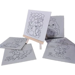 Mina Art Mini Tuval Boyama Seti 6'lı Şövaleli 15X15