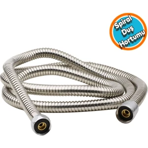 Banyo Duş Hortumu Çelik Örgülü Paslanmaz Kırılmaz Spiral Hortumu 150 cm