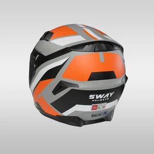 820 Aıx Orange Full Face Kask Kapalı Motosiklet Kask