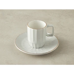 English Home Angely New Bone China 4 Parça 2 Kişilik Kahve Fincan Takımı Gri