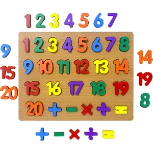 Eğitici Ahşap Oyuncak | Rakamları Öğreniyorum Kabartma Rakamlar Oyun Seti