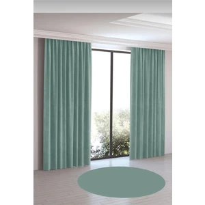 Ada Fon Perde Tek Kanat 1/3 Sık Pile 09-Mint Yeşili