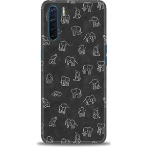 Oppo A91 / Reno 3 Kılıf Hd Baskılı - Filler