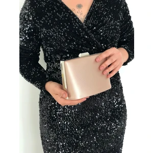 Sh Poly1 Kumaş Pudra Kulplu Abiye Çanta