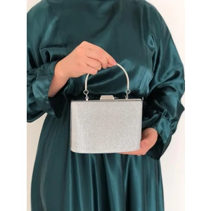 Sh Poly1 Çupra Gümüş Kulplu Abiye Çanta