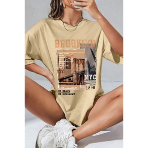 Only Trendwear Unisex Brooklyn Baskılı Tasarım Tshirt