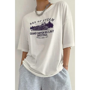 Only Trendwear Unisex Age Of Steam Baskılı Tasarım Tshirt