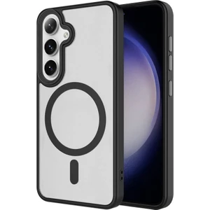 Samsung Galaxy S24 Plus Kılıf Flet Sert Pc Arka Yüzey Wireless Şarj Özellikli Silikon + Ekran Koruyucu
