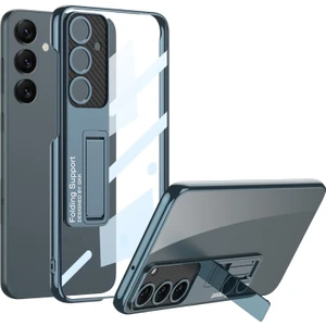 Samsung Galaxy S24 Plus Kılıf  Standlı Arkası Şeffaf Mika + Ekran Koruyucu