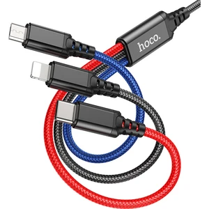 X76 3in1 Type-C + iPhone Lightning + Micro USB 2A Şarj Kablosu