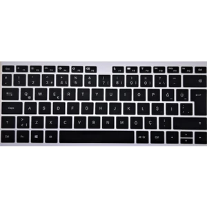 Hk Teknoloji Huawei Matebook 14 Türkçe Q Silikon Klavye Koruyucu Klvl-Wfh9 Klvd Wfe9 Dokunmatik Ekran