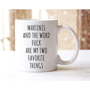 Martini ve Lanet Kelimesi En Sevdiğim Iki Şeydir Kupa Martini Kupa , Ingilizce Kupa Bardağı