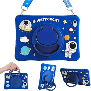Apple iPad 9. Nesil 10.2" Kılıf Astronot Silikon Çocuklara Özel A2602 A2603 A2604 A2605
