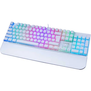 TR-MK10PD  Pudding Tuşlu Bilek Destekli Blue Switch Rgb Beyaz Oyuncu Mekanik Klavye