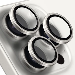 Buff iPhone 15 Pro Max / 15 Pro Titanyum Kamera Lens Koruyucu Silver