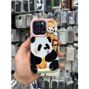 Apple iPhone 14 Pro Max Kılıf Happy Panda Firgürlü Silikon Kapak Kılıf