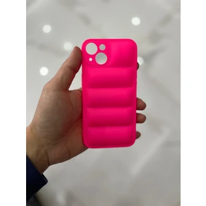 Apple iPhone 14 Uyumlu Şişme Puffer Silikon Telefon Kılıfı