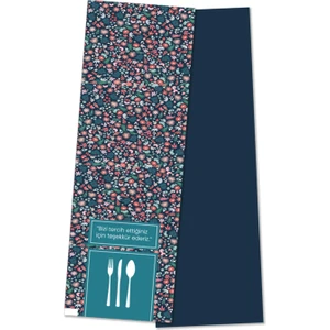 Kuşe Kağıt Çatal Kaşık Bıçak Kılıfı 500 Adet - 8cm x 24CM (Çiçekli Desen) Tek Kullanımlık