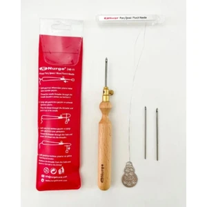 Ince Ahşap Saplı Panç Tığı - 1.20MM - 1.60MM- 2.20MM 3 Adet Iğne Seti