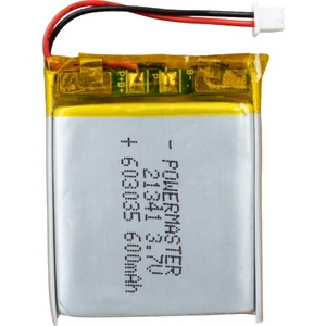 Powermaster 3.7 Volt 600 Mah Lityum Polimer Şarjlı Pil 6X30X35 mm Akıllı Saat Kulaklık Pili