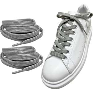 Exclusive 120 cm Yassı Spor Ayakkabı Bağcığı, Çift Katmanlı Örgülü Sneakers Bağcık, 1 Çift