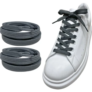 Exclusive 120 cm Yassı Spor Ayakkabı Bağcığı, Çift Katmanlı Örgülü Sneakers Bağcık, 1 Çift