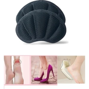 Shoes Comfort Spor Ayakkabı Topuk Arkası Vurma Yapışkanlı Dolgulu Bez 1 Çift Siyah