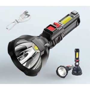Toptancı Amca El Feneri  PT-6105 USB Şarjlı El Feneri Süper El Feneri Avcı Feneri Balıkçı Feneri 8000 Lümen