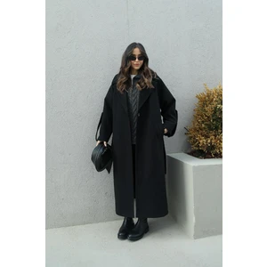 Siyah Kol Detaylı Premium Kaban