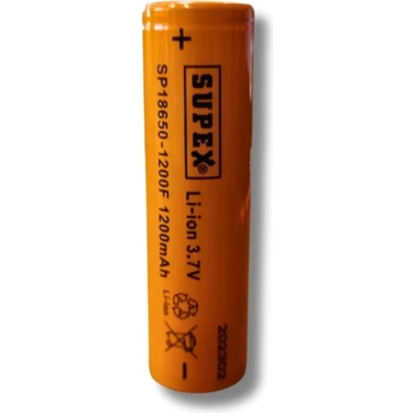 Supex SP-18650-1200F 3.7V 1200MAH Li-Ion Pil Başlıksız Fiyatı