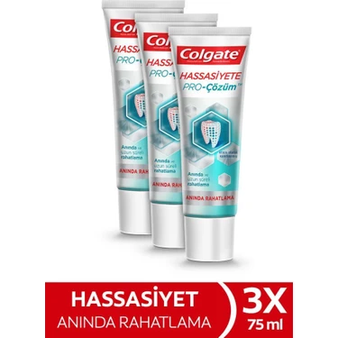 Colgate Hassasiyete Pro Çözüm Anında Rahatlama Sensitive Pro Relief Diş Macunu 75 ml x 3