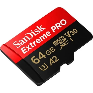 Sandisk SDSQXCU-064G-GN6MA - Sandisk Extreme Pro 64GB 20090MBS Microsdxc Uhs-I A2 V30 Hafıza