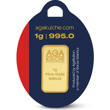 AgaKulche 1 Gram (995) 24 Ayar Külçe