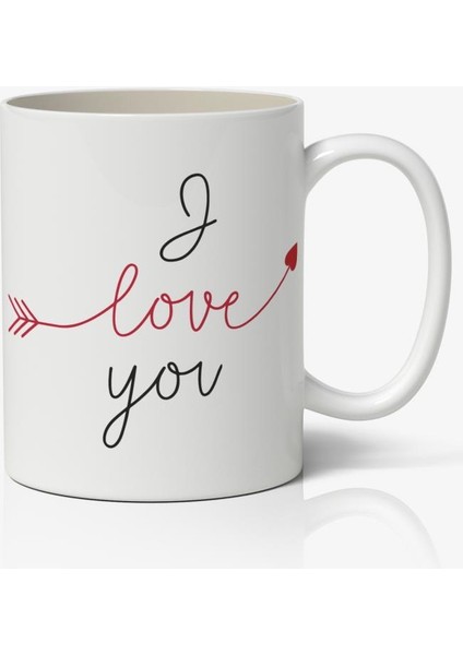 Sevgiliye Özel Sevgililer Günü Baskılı Kupa Bardak Kahve Kupa Bardak Model 6