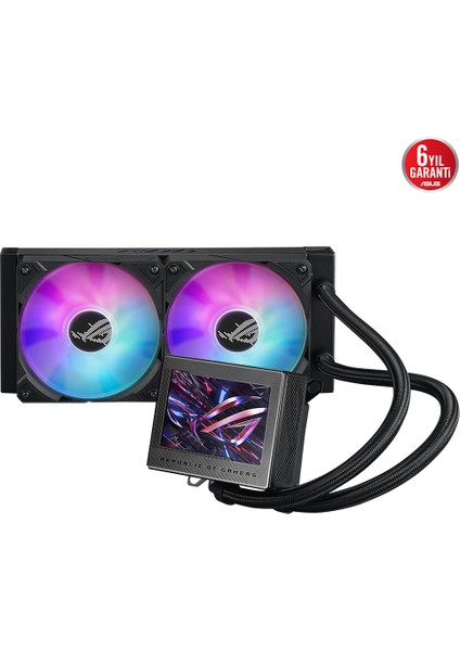 ASUS ROG RYUJIN III 240 ARGB OLED 3,5" LCD AURA SYNC RGB 3X NOCTUA IPPC 2000 PWM 120MM FAN SIVI CPU SOĞUTUCUSU