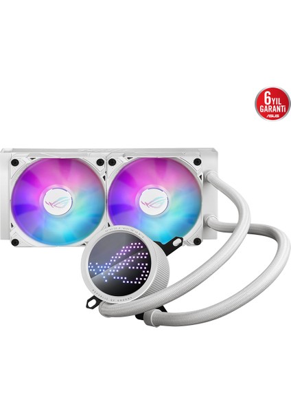 ROG RYUO III 240 ARGB ANIME MATRIX LED EKRAN ADRESLENEBİLİR RGB FAN ROG ARGB CPU SOĞUTUCUSU BEYAZ