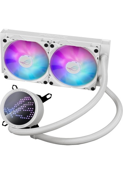 ROG RYUO III 240 ARGB ANIME MATRIX LED EKRAN ADRESLENEBİLİR RGB FAN ROG ARGB CPU SOĞUTUCUSU BEYAZ