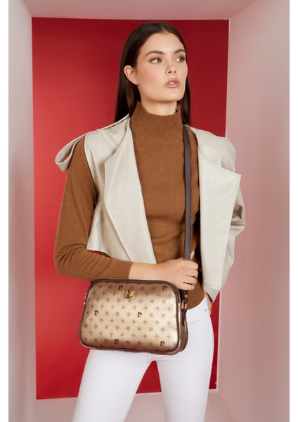 Altın Monogram Kadın Çapraz Çanta 05PO22Y1536-MN A