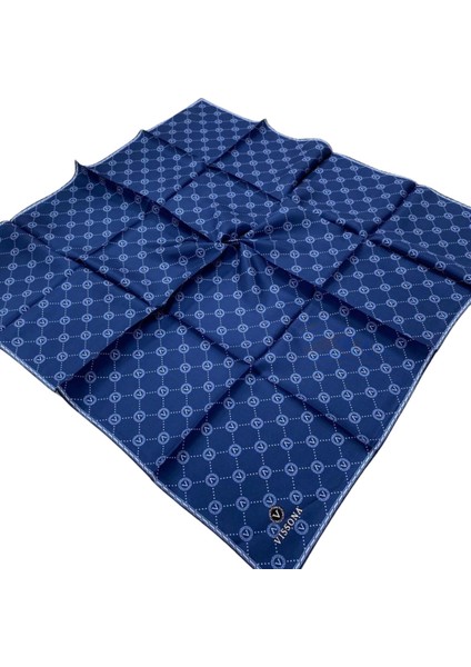 Gece Mavi-Indigo Monogram Desenli Tivil Ipek Eşarp DGN52033-0031 fiyatları