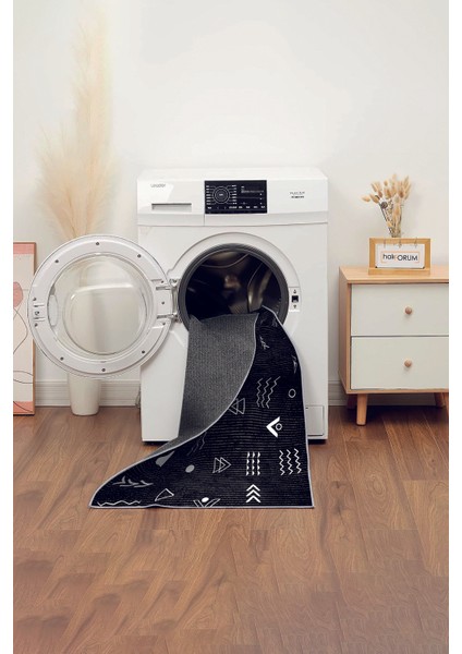Yeni Model Modern Halı ve Yolluk Dokuma Taban Yıkanabilir Kaymaz Halı Ipeksi-53