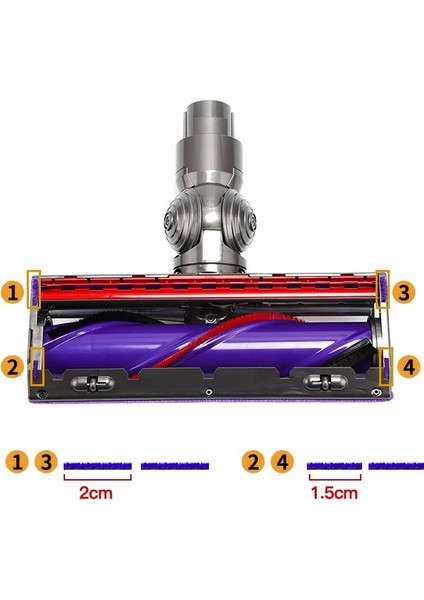 Dyson V8 V10 Elektrikli Süpürge Yumuşak Silindir Kafası Yumuşak Peluş Şeritler (Yurt Dışından) fiyatları