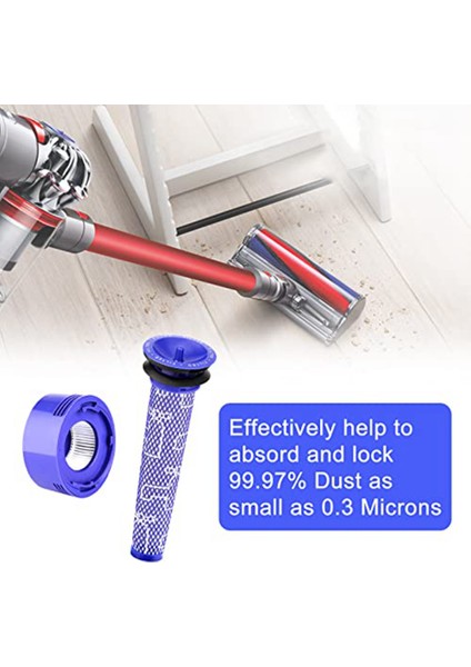 Dyson V7, V8 Animal ve V8 Absolute Hepa Filtre Için 4'lü Paket Filtre (Yurt Dışından)