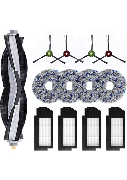 Ecovacs X1/x1 Plus Omni Rulo Fırça Filtresi Yan Fırçalı Paspas Kiti (Yurt Dışından)
