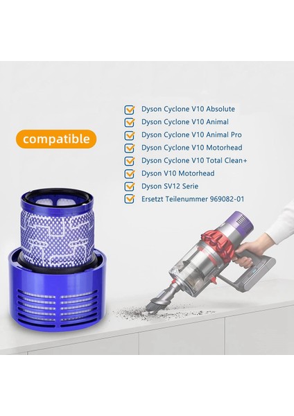 Dyson Kablosuz Vakum Filtreleri Için 2 Paket V10 Filtre Değişimi (Yurt Dışından) modelleri