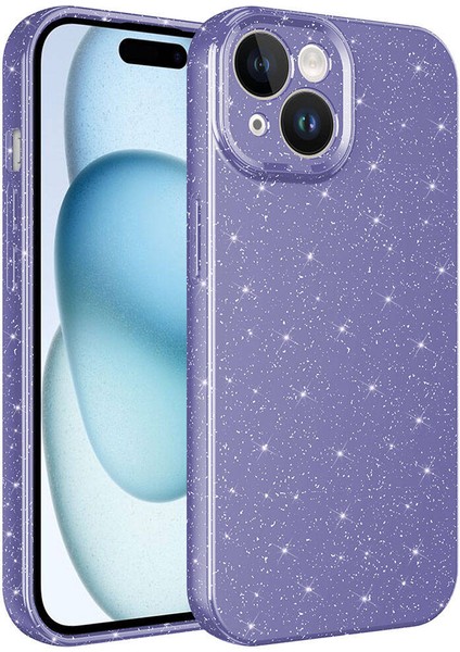 iPhone 14 Plus Uyumlu Glare Serisi Kamera Korumalı Simli Silikon Kılıf