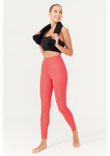 Kadın Mercan Yüksek Bel Toparlayıcı Spor Tayt Basics