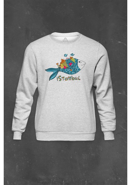 Istanbul Galata Konstantinopolis Osmanlı Baskılı Unisex Sweat