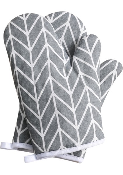 Mutfak Mikrodalga Yüksek Sıcaklığa Dayanıklı Kalınlaştırılmış Eldiven Iki Set (Yurt Dışından)