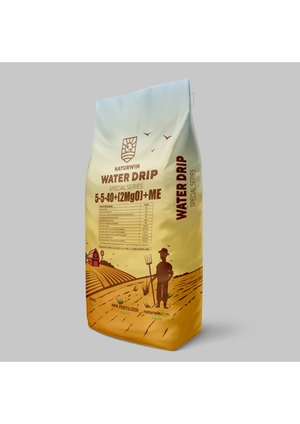 Damlama Gübresi Naturwin Water Drip 5-5-40+2mgo+Me Npk Gübre 25 kg
