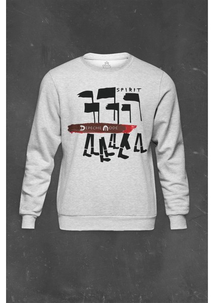 Gri Sweatshirt Depeche Mode Spirit New Wave Grey Charcoal Baskılı Unisex Sweat